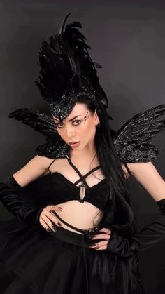 Black Pegasus Headdress Wings and Costume Handmade Unique Unisex Cabaret Outfit, Black Pegasus, Pegasus (mythology), Horse Costume, Cybergoth Style, Man Outfit, Horse Costumes, Style Festival, Burning Man Outfits