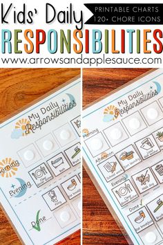 the printable worksheet for kids'daily activities to help them learn how to use