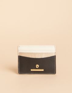 Cardholder Black Gold Color Block from Spartina 449 Designer Everyday Card Holder With Interior Slots, Chic Rectangular Card Holder With Card Slots, Chic Bifold Card Holder With Interior Slots, Chic Rectangular Card Holder With Rfid Blocking, Chic Card Holder With Card Slots For Daily Use, Chic Leather Card Holder With Card Slots, Chic Rfid Blocking Rectangular Card Holder, Chic Daily Use Card Holder With Interior Slots, Chic Rectangular Card Holder