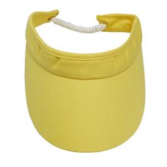 Tropical Trends Cotton Sun Visor - Yellow and Lime Visor Cap Dorfman Hat Co. DP69ASYW Yellow Tropical Trend, Pressure Point, Visor Cap, Timeless Classic Style, Lace Straps, Sun Visor, Wearing Clothes, Bright Yellow, Headache