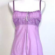 Rare Sought After Purple Great Condition Size Medium Sequins And Ribbon Shoplovelacy Purple Lace Fitted Sleepwear, Fitted Purple Coquette Sleepwear, Fitted Purple Lace Sleepwear, Purple Fitted Sleepwear With Spaghetti Straps, Feminine Spring Dresses By Victoria's Secret, Fitted Sleeveless Purple Sleepwear, Fitted Purple Sleepwear For Spring, Summer Purple Sleepwear With Lace Trim, Lavender Fitted Sleeveless Sleepwear