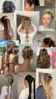 Vacation Hair, Hair For School, Hairstyle Tips, Hairstyles For Thick Hair