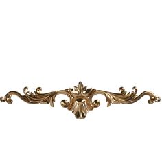 an ornate gold handle on a white background