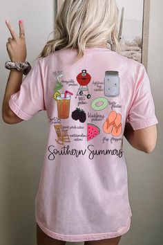 SOUTHERN SUMMER UNISEX SHORT SLEEVE,GRAPHIC TEE,GRAPHIC TSHIRTS,TSHIRTS,TEES100%COTTON,HEATHER(52%COTTON,48%POLY),ATH.HEATHER,BLACK HEATHER(90%COTTON,572%POLY)NICARAGUAMade In: Nicaragua Pink Cotton T-shirt For Summer, Casual Short Sleeve Tops For Warm Weather, Summer Short Sleeve T-shirt For Warm Weather, Casual Short Sleeve T-shirt For Summer, Trendy Pink Summer Shirt, Casual Cotton Tops For Warm Weather, Relaxed Fit Short Sleeve Top For Warm Weather, Pink Crew Neck Summer Shirt, Pink Crew Neck Shirt For Summer