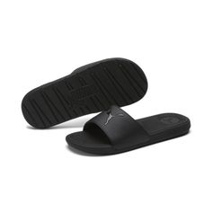 The Og Cool Cat Slide Gets A Sportier Aesthetic And A Design Specifically For The Feet Of Women In This Season's Stylish Iteration. Details Synthetic-Leather Upperslip-On Constructionimeva Midsoleimeva Outsoleembossed Puma Cat Logo Across The Foot Strap | Women Slides Sandals, Puma Cool Cat Slides, Puma Slippers Women, Crocs Outfit Men, Puma Slippers, Crocs With Charms, Puma Slides, Crocs Fashion, Pink Pumas