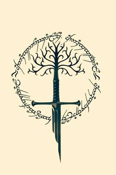 Gondor Anduril Wallpaper, Lord Of The Rings Symbols, Silmarillion Tattoo, Lotr Symbols, Aragorn Tattoo, Middle Earth Tattoo, Tolkien Tattoo, Lotr Tattoo, Lord Of The Rings Tattoo