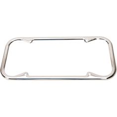 a chrome license plate frame on a white background