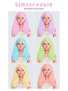 Hair Recolor Sims 4, Sims Victorian, Lilac Hair Color, Sims 4 Patreon, Rainbow Accessories, Light Pink Hair, Cc Sims4, Sims Builds