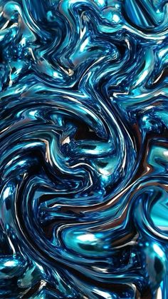 an abstract blue and silver background with swirls in the center, as if it were liquid or water