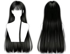 an anime wig with long black hair