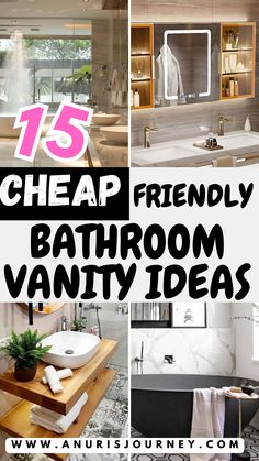 bathroom vanity upgrade Cheap Decorating Ideas For Home, Best Bedroom Colours, Bathroom Vanity Renovation, Bathroom Vanity Ideas, Bedroom Colours, Small Bathroom Diy, House Hacks, Small House Decorating, Harbor House