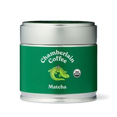 a can of matcha coffee with a green lid