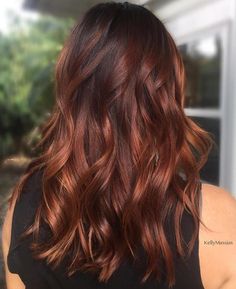 50 HOTTEST Balayage Hair Ideas to Try in 2020 - Hair Adviser Balayage Auburn, Auburn Red Hair Color, Colour Hair, Hair Color Burgundy, Copper Hair Color, Hair Balayage, Burgundy Hair, Brown Highlights