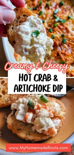 Indulge in this creamy, cheesy Hot Crab Artichoke Dip – the perfect holiday appetizer or party dip! Loaded with succulent crab meat and melted cheese, it's delicious served warm or chilled. Easy to make and sure to be a crowd-pleaser, this dip pairs perfectly with crusty bread or crackers. Get the recipe for a festive appetizer that will steal the show at your next gathering! #HolidayAppetizers #AppetizerRecipes #BakedDip #CrabDip #PartyAppetizers #EasyAppetizers Artichoke Crab Dip Recipe, Crab Dip Recipe Easy, Crockpot Crab Dip, Crab Artichoke Dip, Hot Crab Dip Recipe, Party Appetizer Dips, Crab Dip Recipe, Crab And Artichoke Dip, Dip Recipes Hot