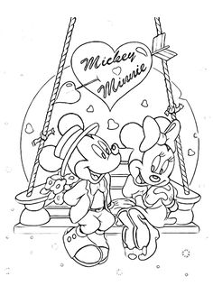 mickey and minnie mouse coloring pages