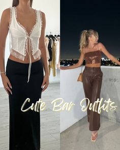 67 Cute Bar Outfits For 2023 - ljanestyle Dive Bar Date Outfit, Cute Bar Hopping Outfit, First Date At A Bar Outfit, Bar Peircings Cute, Bar Hopping Outfit