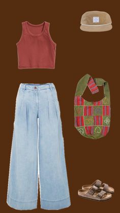 Cute Granola Outfits, Teen Outfit Ideas, Granola Outfits, 90’s Outfits, 70s Outfits, Outfits Casuales, Everyday Outfits, Aesthetic Clothes