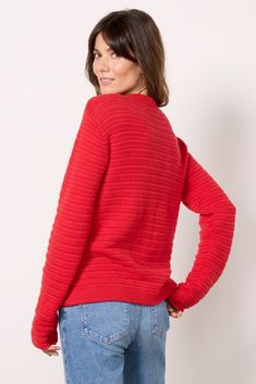 Add a timeless layer to your collection with The Elevated Cardigan from Sanctuary. Crafted in a knit cotton-blend fabric, this sweater features front button closures, two front patch pockets, and a relaxed fit. | SANCTUARY Women's The Elevated Cardigan, Size XS, Red Knit Cotton, Patch Pocket, Cotton Blend, Relaxed Fit, Size Medium, Knitting, Red, Fabric