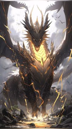 an image of a dragon with fire coming out of its mouth