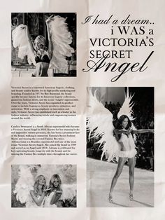 an advertisement for victoria's secret angel