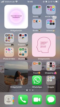 Basic Home Screen Ideas, Cute Ways To Decorate Your Phone, Edit Home Screen Iphone, Organizing Iphone Home Screen, Iphone Xr Homescreen, Iphone Homescreen Organization Ideas, Homescreen Organization Iphone, Homescreen Organization