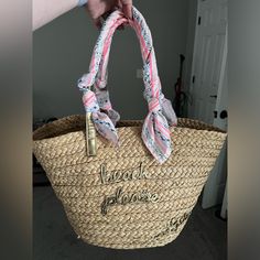 I Have A Lilly Pulitzer Straw Tote Bag That Says “Beach Please” On It. I Bought A Few Years Ago, Was $168. I’m Not Sure I Ever Used This, Just Looking Pretty In My Closet Lol. Beachy Bags For Shopping During Beach Season, Beach Bag For Shopping In Sand Color, Beachy Bags For Shopping On Vacation, Beachy Bags For Vacation Shopping, Beach Bags For Shopping On Vacation, Sand Colored Beach Bag For Shopping During Beach Season, Sand Color Beach Bag For Beach Season, Sand-colored Beach Bag For Shopping During Beach Season, Beachy Vacation Shopping Bag