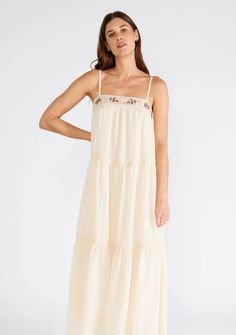 Billowy & Relaxed Fit Bohemian Beach Maxi Dress in Peach | LOVESTITCH Beige Tiered Maxi Dress For Vacation, Cream Tiered Flowy Maxi Dress, Flowy Tiered Cream Maxi Dress, Tiered Maxi Dress With Adjustable Straps For Summer, Beige Tiered Summer Maxi Dress, Spring Tiered Midi Dress With Adjustable Straps, Tiered Midi Dress With Adjustable Straps For Spring, Beige Tiered Maxi Dress For Summer, Feminine Tiered Cream Maxi Dress