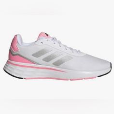 Adidas Startyourrun Running Shoe Women's 8.5 Gy9232 New In Box White Beam Pink. Box Has Some Wear. White, Silver, Pink. Women's Running Shoes For Lightweight Comfort Women's-Specific Fit: Designed For Women's Foot Shape Light Makes Fast: Adidas Lightmotion Provides Super-Light Cushioning White Sports Running Shoes, White Running Shoes For Sports, Adidas White Running Shoes For Light Exercise, White Adidas Running Shoes For Jogging, Adidas White Running Shoes For Jogging, Adidas Running Shoes For Light Exercise, Adidas Athleisure Sneakers For Light Exercise, White Synthetic Sneakers For Running Errands, White Workout Sneakers With Round Toe