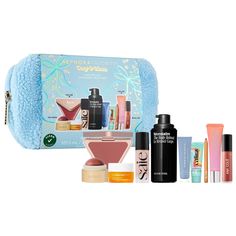 What it is: A ten-piece set of Clean at Sephora beauty picks to sparkle for the holidays- including bestsellers from brands like Saie, Summer Fridays and Kosas. What Else You Need to Know: The beauty you want, without the ingredients you might not want. This Clean Beauty kit features a wide range of products consisting of four full-size, three deluxe-size, and three mini-size products your skin will love. Spot the clean seal to signify ingredients you can trust. This Set Contains: - 15 mL / 0.5 fl oz - Kosas Plump + Juicy Lip Booster Buttery Treatment (full size) - 50 mL / 1.7 fl oz - Nécessaire The Body Retinol Repair Serum With 0.1% Pure Retinol, 10% AHA + 5 Peptides (mini size) - 10 mL / 0.34 fl oz - caliray So Blown Blurring & Hydrating Collagen Peptide Primer With Niacinamide (mini si Body Retinol, Sephora Gift Sets, Lip Booster, Sephora Holiday, Holiday Cleaning, Sephora Favorites, Wishlist 2024, Xmas 2024, Sephora Beauty