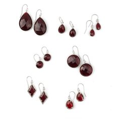 We're celebrating the month of January with beautiful Garnet Quartz earrings! You can choose your favorite gemstone shape and size to fit your style. These earrings would make a great gift for birthdays or holidays, or if you just need a bit of vibrant dark red in your jewelry fashion.The gemstones are listed in the following order:1. Large Teardrop - 18 x 25mm2. Medium Teardrop - 9 x 13mm3. Small Teardrop - 6 x 9mm4. Small Round - 10mm5. Large Round - 18mm6. Diamond Prong - 8 x 13mm7. Prong Tea Faceted Teardrop Red Jewelry, Red Birthstone Jewelry For Party, Ruby Drop Earrings As A Gift, Anniversary Crystal Gemstone Earrings, Nickel-free Red Crystal Earrings, Red Nickel-free Crystal Earrings, Anniversary Crystal Earrings, Gemstone Drop Earrings Gift, Nickel-free Ruby Earrings As A Gift