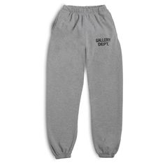 GD English Logo Sweat Pant – Gallery Dept - online English Logo, Gallery Dept, Fleece Sweatpants, Grey Sweatpants, Style Streetwear, Cotton Fleece, Casual Wardrobe, Modern Fit, Streetwear Fashion