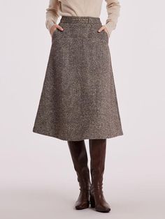 Waisted Washable Woolen Skirt Warm Skirts, Champagne Taste, Winter Skirt Outfit, Wool Wrap, 60 Fashion, Old Money Style, Winter Skirt, Heritage Fashion, Wool Skirts