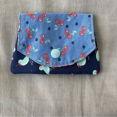 Brand New, Handmade Cotton Fabric Card Case. So Cute Casual Blue Rectangular Pouch, Cute Blue Wallet With Card Slots, Casual Blue Pouch For Daily Use, Cute Blue Rectangular Wallet, Blue Pouch With Pockets For Everyday Use, Blue Coin Purse With Removable Pouch, Blue Everyday Pouch With Pockets, Trendy Blue Pouch For Personal Use, Cute Blue Wallets For Gift