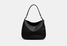 Coach Cary Shoulder Bag, Coach Bag Black, Cary Bag, Backpack Charm, Coach Shoulder Bag, Large Wallet, Big Bags, Laid Back Style, Pebbled Leather