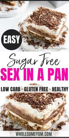 Sex In A Pan Dessert Recipe (Sugar-Free, Low Carb, Gluten-Free) Low Sugar Desserts, Sugar Free Recipes Desserts, Postre Keto, Dessert Simple, Sugar Free Low Carb, Recetas Keto, Keto Brownies, Low Carb Dessert