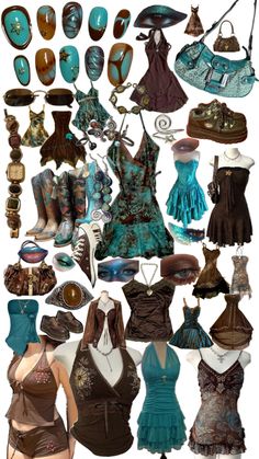 Teal Outfit, Teal Outfits, Fantastic Dress, 70s Outfits, Earthy Outfits, Funky Outfits, Witch Outfit, B Fashion, Brown Outfit