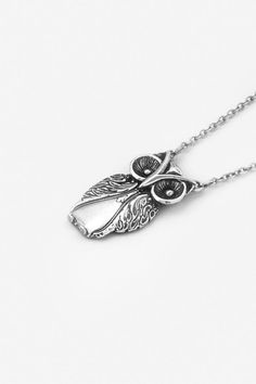 Owl Sterling Silver Necklace Silver Spoon Jewelry, Antique Silverware, Necklaces Silver, Spoon Jewelry, Owl Necklace, Silver Spoon, Silver Spoons, I Love Jewelry, Sterling Silver Necklace