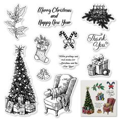 christmas stamps and stickers for the holiday season