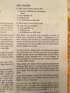 an old recipe book with instructions on how to use it