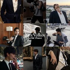 a collage of men in suits and ties