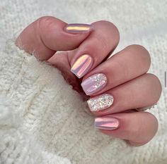 Trendy Short Nails, Luxe Nails, Nail Shapes Squoval, Bridal Nail, Beauty Hacks Nails, Squoval Nails, Short Gel Nails, Nagel Tips, Dip Nails