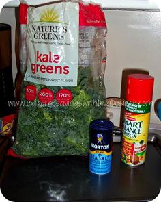 the ingredients for kale greens are on the counter