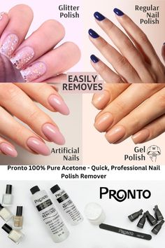 Removing Nail Polish, Manicure Tool Sets, Nail Types, Nail Polish Removers, Sculptured Nails, Polish Remover, Nails Manicure, Nail Polish Remover