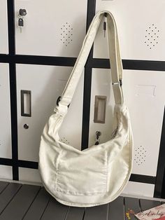 BirdinBag - Fashionable Shoulder Bag with Letter Patch, Large Capacity White Large Capacity Baguette Bag For Travel, Large Capacity White Baguette Bag For Travel, Casual White Baguette Bag With Large Capacity, Versatile Travel Baguette Bag With Large Capacity, Casual Baguette Bag With Large Capacity And Double Handle, Casual Tote Baguette Bag With Zipper Closure, Versatile Large Capacity Baguette Bag For Travel, Casual Tote Baguette Bag With Zipper, Casual Large Capacity Baguette Bag For School