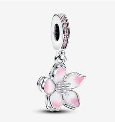 New Pandora Cherry Blossom Dangle Charm  Sterling Silver  Brand New  Authentic  Retails for $85 I also have Rose-gold available. Separate listing. *All of my Pandora Jewelry is Brand New and Authentic. I purchase wholesale orders from them. Your purchase will include a Pandora Dustbag and Tag for each Item, also a box and cleaning cloth. Check out the rest of my shop for more Brand New Pandora Jewelry!! :) Pandora Bracelet Charms Ideas, Charms Pandora, Bracelet Pandora, Pandora Bracelet Charms, Pandora Bracelets, Dangle Charms, Pandora Bracelet, Flower Charm, Pandora Jewelry