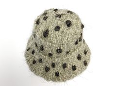 Gray bucket hat in polka dots handmade from wool Style wool hand made bucket hat will protect your head from cold winter. This trendy hats is very warm, soft and comfortable to wear. The best decision for fall-winter season in 2020-2021. SIZE: S-M (56-57 cm) in stock M-L (58-59 cm)Custom Made L-XL (60-61 cm)Custom Made Custom Made design is made after a base pattern, similar to ready-to-wear. Note that it will take our team 10 - 15 days to make your product, so remember to add this to the delive Handmade Bucket Hat For Winter, Handmade Winter Bucket Hat, Handmade Wide Brim Bucket Hat For Winter, Handmade Wide Brim Winter Bucket Hat, Handmade Bucket Hat With Curved Brim For Winter, Handmade Curved Brim Bucket Hat For Winter, Handmade Winter Bucket Hat With Short Brim, Handmade Wide Brim Mini Hats For Winter, Trendy Hats