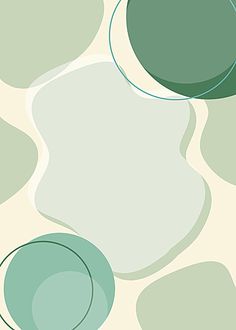 an abstract background with circles and lines in shades of green, white and grey on a beige background