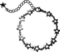 Metal Star-shaped Bracelets, Metal Charm Bracelet With Star Charm, Adjustable Metal Star Bracelet, Adjustable Star-shaped Metal Bracelet, Adjustable Star-shaped Metal Bracelets, Adjustable Star Shaped Metal Bracelets, Trendy Silver Star Bracelet, Party Bracelets With Star Charm, Party Bracelets With Star Charm In Metal