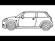 a drawing of a small car