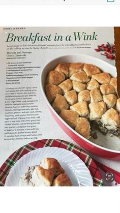 a recipe book is open on the table next to a plate with food in it